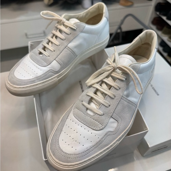 Common Projects White and Gray Men's Sneakers - Picture 1 of 6
